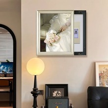 法式复古电表箱装饰画美式客餐厅可推拉配电箱挂画欧式电源盒壁画