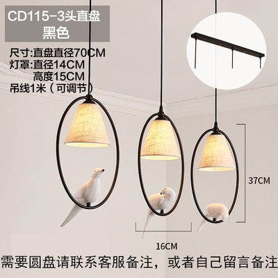 Lámpara de comedor de tres cabezas creativa lámpara de mesa de comedor personalizada moderna minimalista nórdica pequeña lámpara de pasillo de barra de estilo industrial