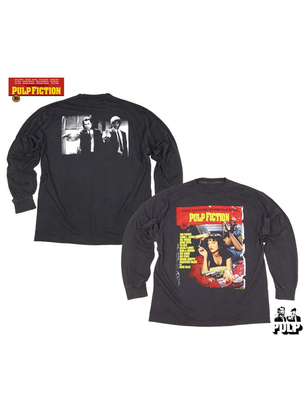 Movie Pulp Fiction Pulp Fiction Trendy American Retro Digital Direct-Print Cotton Long-Sleeve T-Shirt for Men