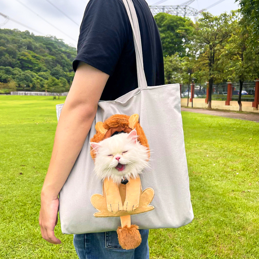 Pet Outing Bolso de hombro Cartoon Lion Cat Bolso para perros Bolso para perros Excursión Teddy Bigxiong Into Corgi