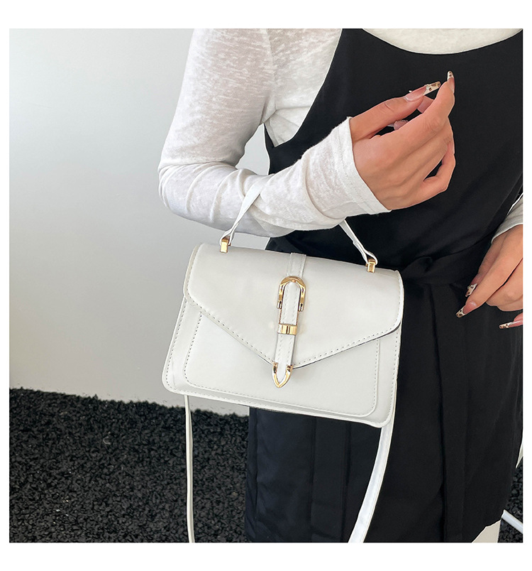 Bolso de hombro cruzado de moda con hebilla para mujer_voghion.com