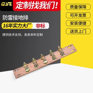 汇流防雷接地排 配电箱用等电位联结端子箱母 排紫铜红铜LEB端子