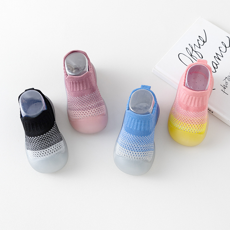 Zapatos para bebés de verano zapatos de malla para bebés antideslizantes con suela suave resistente al desgaste calcetines transpirables y cómodos