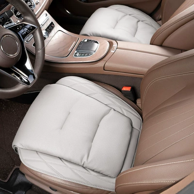 Seat cushion, seat cover: seat cushion suitable for BMW Mercedes-Benz - two-sheets-in-the-front-row-galaxy-gray-s-style-nappa-leather