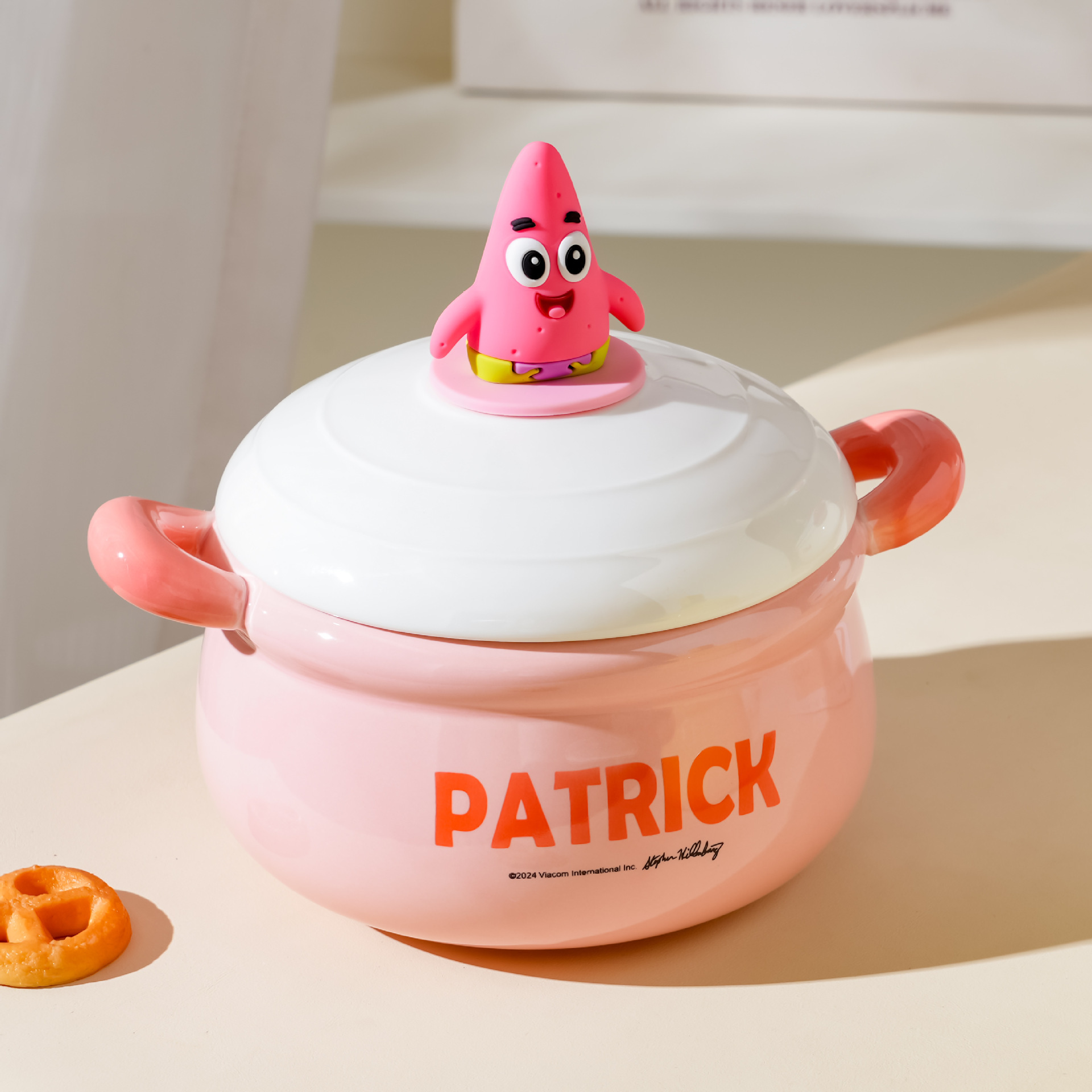 Bob Esponja bols de cerámica bols de fideos de cerámica bols de cerámica bols de cerámica bols de dibujos animados de gran capacidad de muñeca de doble oreja