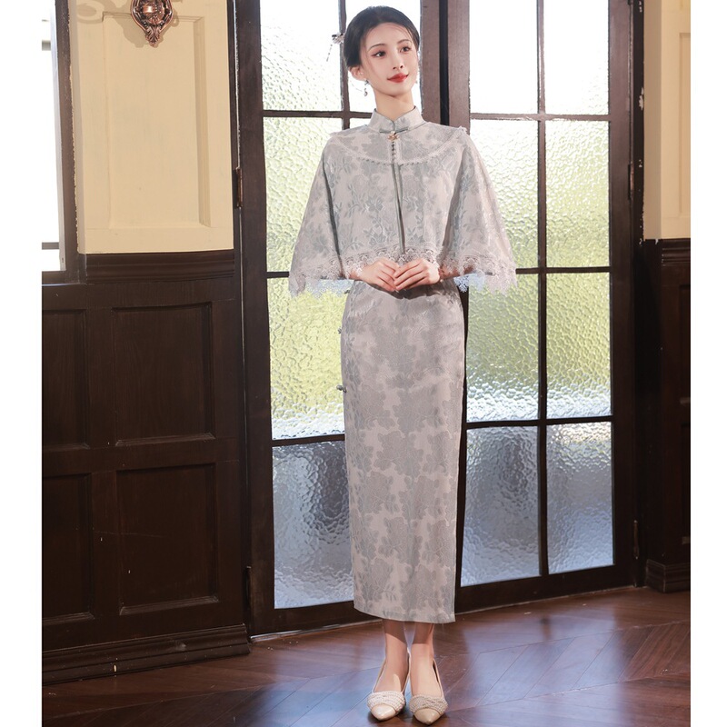 Beijiasi High-End Summer Lace Cheongsam Long Improved Cheongsam Dress Young Style 5398