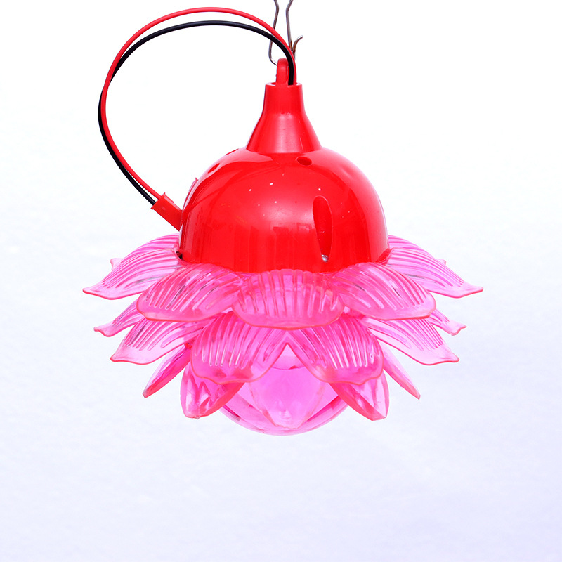 新年七彩旋转LED走马电灯笼伴侣大门阳台新房婚莲花灯魔球灯批发