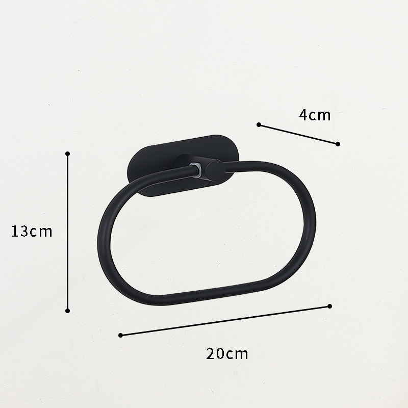 Juego de baño exclusivo transfronterizo Juego de acero inoxidable 304 sin punzonado Gancho de barra de toalla Anillo de toalla Kit de baño