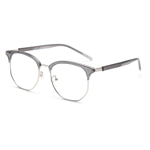 TR2129 Irregular Polygon Myopia Glasses Frame for Women, Natural Makeup Large Frame, Flattened Face, Plain Frame for Men