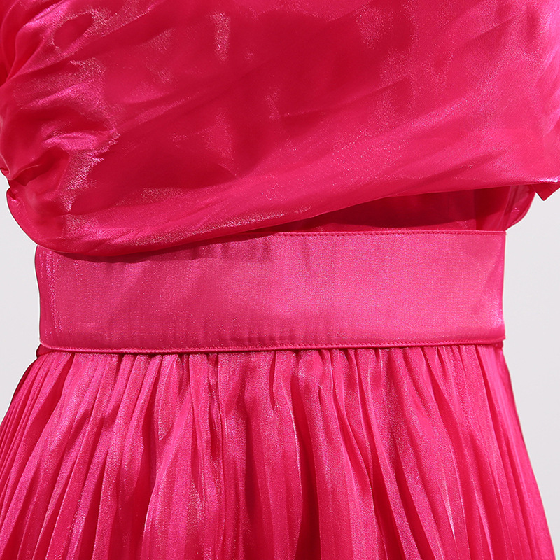 French Royal Super Long Sleeve Retro Dance Club Formal Cinched Pleated Dress 23 French Royal Super Long Sleeve Retro Dance Club Formal Cinched Pleated Dress