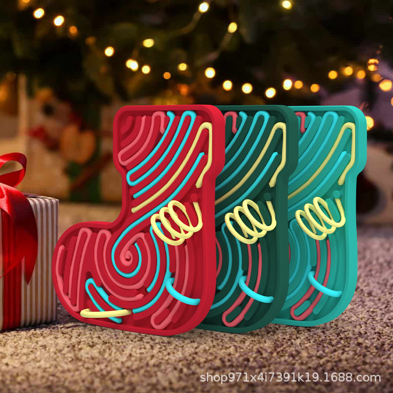 Amazon calcetines sensoriales tablero de silicona tablero de descompresión infantil puzzle tablero de actividad regalos de Navidad al por mayor