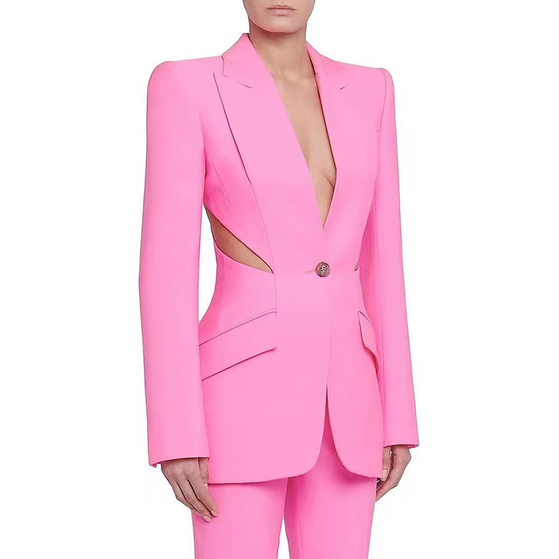 GraceChic Herbstkollektion 2025: Modischer Blazer mit figurformendem und beinschmeichelndem Design – der perfekte Anzug für Damen._voghion.com