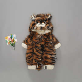 老虎婴儿外出服抱衣宝宝秋冬连体衣新生儿衣服夹棉加绒加厚保暖冬