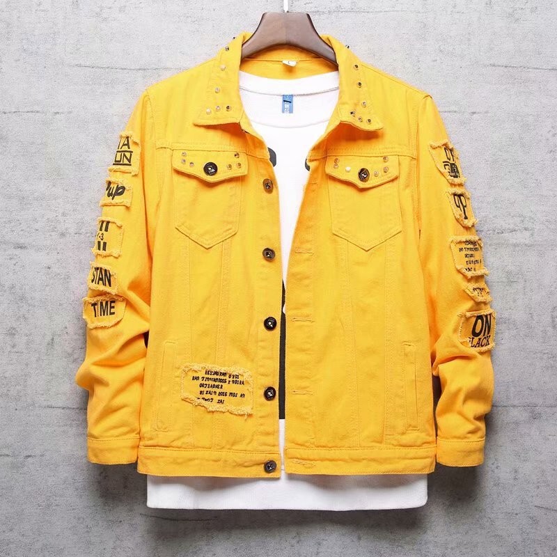 2020 New Denim Jacket Korean Style Trendy Jacket Men's Workwear Spring and Autumn Hong Kong Style Rivet Youth Jacket 2020 New Denim Jacket Korean Style Trendy Jacket Men's Workwear Spring and Autumn Hong Kong Style Rivet Youth Jacket