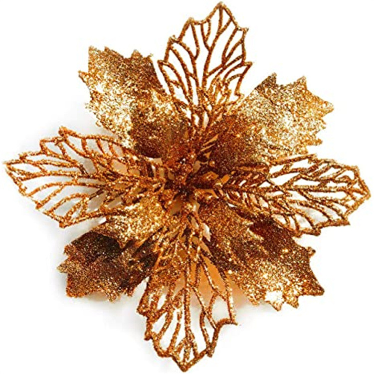 plastic Christmas decorative flowers for party