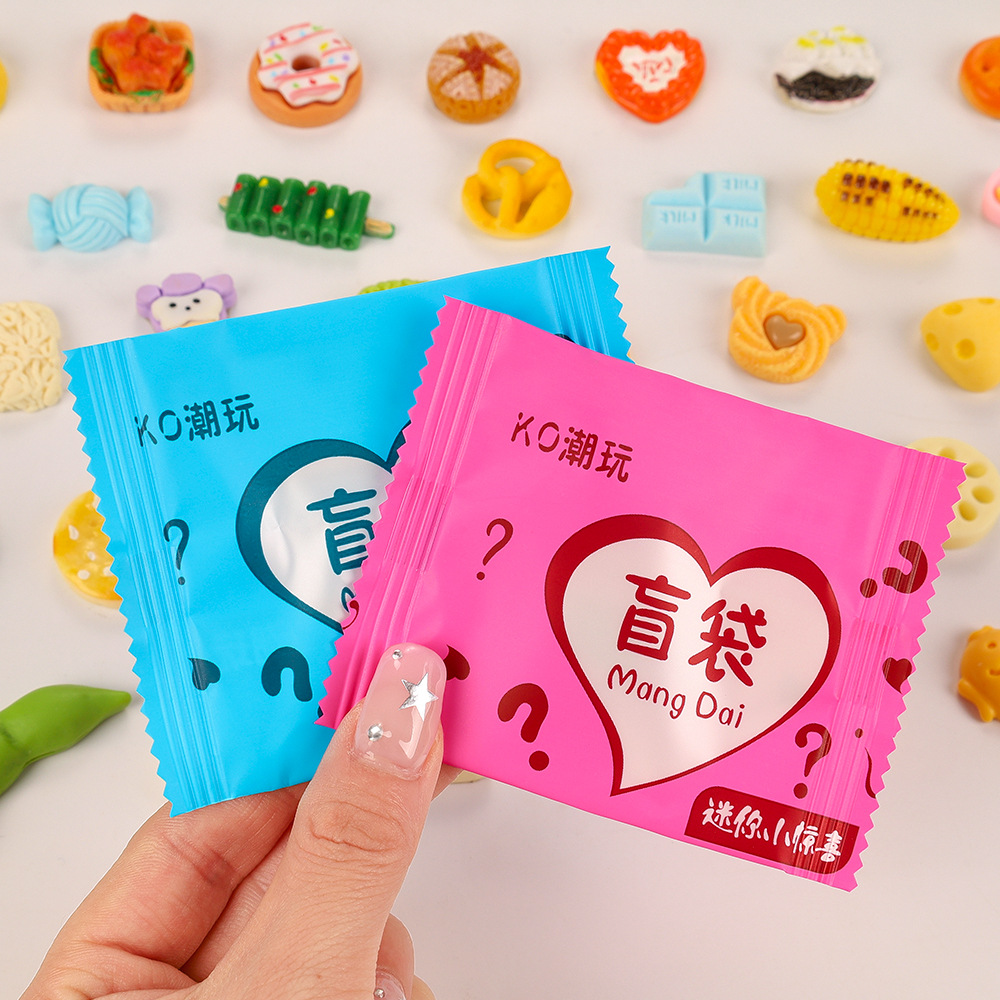 Simulación de comida, juego, bolsa ciega, dibujos animados, miniaturas lindas, pequeños regalos divertidos, regalos para niños, caja ciega, juguetes al por mayor