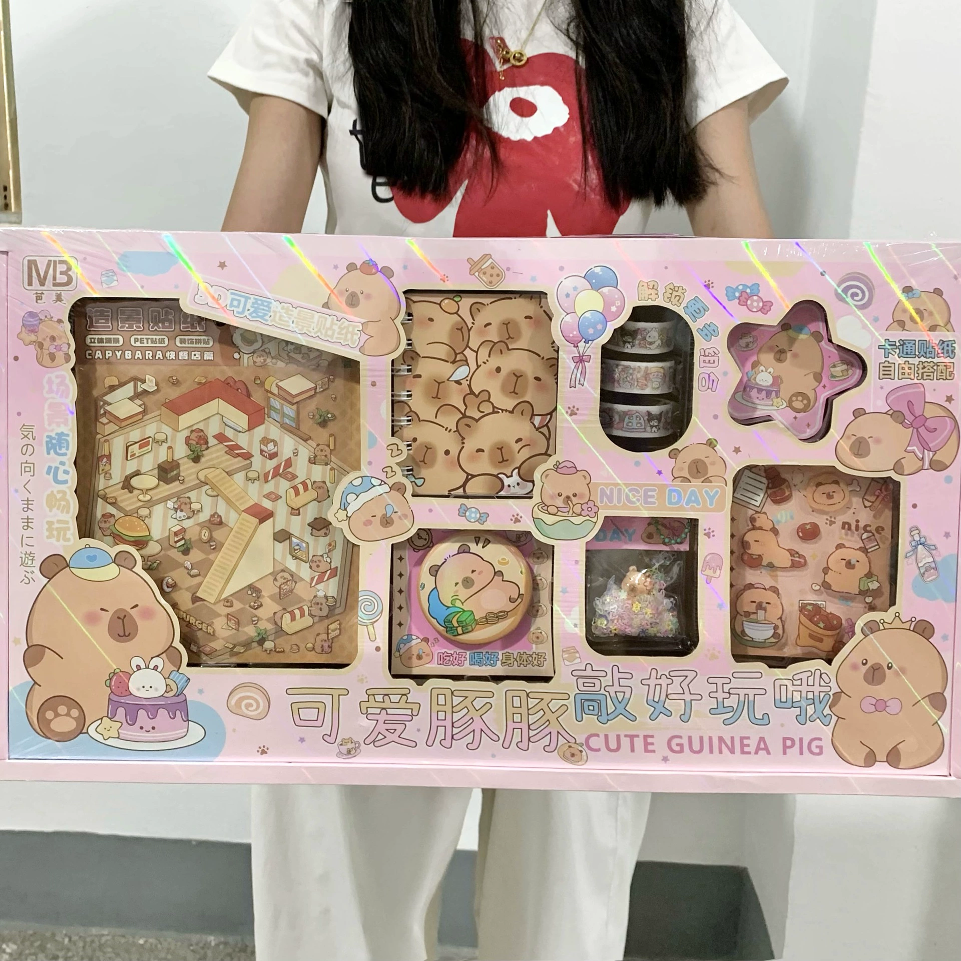 Набор наклеек для ландшафтного дизайна 2.5D, серия «Дневник дельфина», руководство по капибаре, декоративные наклейки для самостоятельного оформления сцен, оптом