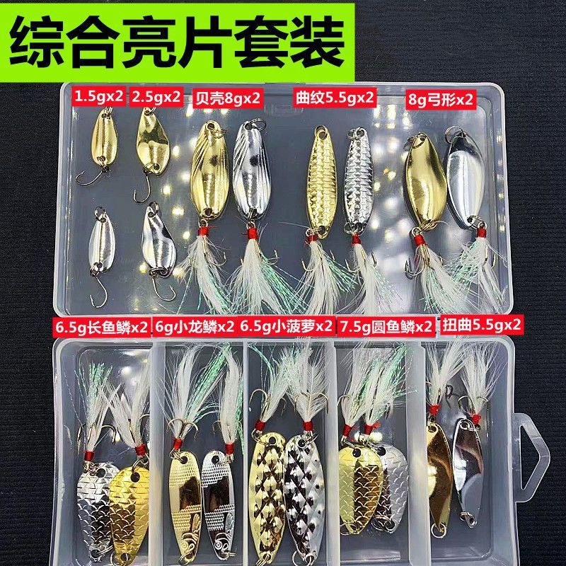 Luya novato un conjunto completo de combinación Luya todo el agua falsa caja de cebo de cebo universal principiante sequinilla cebo suave