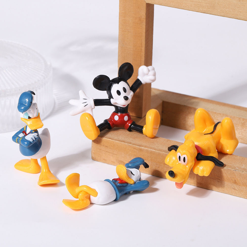 Cross-Border Cartoon Car Ornaments Car Center Console Decoration Supplies Office Desk Mouse Duck Doll Ornaments