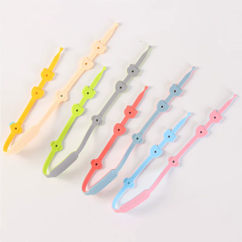 Teether, children's lanyard holder, toy for correct bite for baby comfort, pacifier, silicone Reins leash