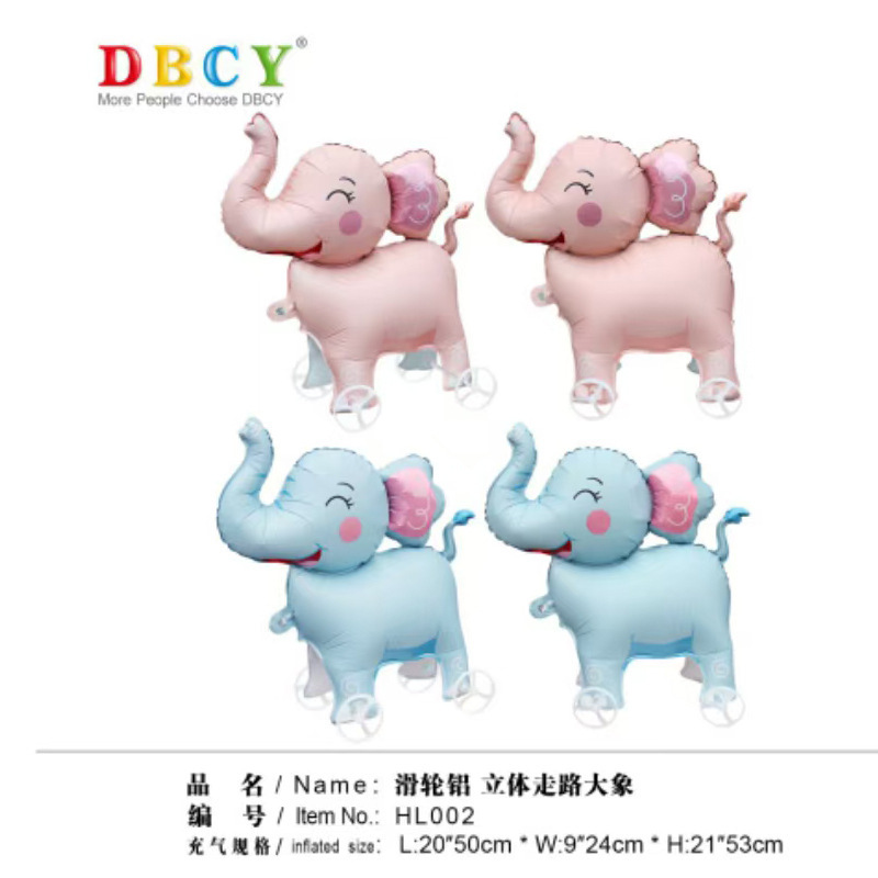 漫画インターネット有名人動物歩くホイール付きバルーン卸売子供の誕生日パーティーの装飾小道具屋外おもちゃ|undefined