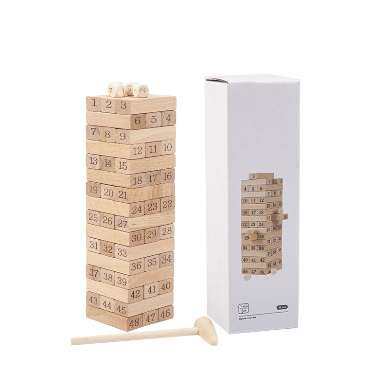 48 grain beech digital layer stacking original wood block stack high to take a laminated tile casual wooden toys