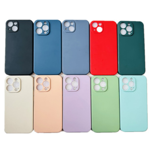 Suitable for Samsung S25Ultra Straight-Edge Frosted Silicone Phone Case S24Fe Pure Color Tpu Protective Cover Samsung