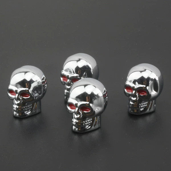 Skull silver (one set/4 pieces)
