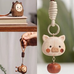 木彫り小悪魔リトルトトロすべてがうまくいくバッグキーペンダントクリエイティブかわいいカーアクセサリー誕生日ギフト