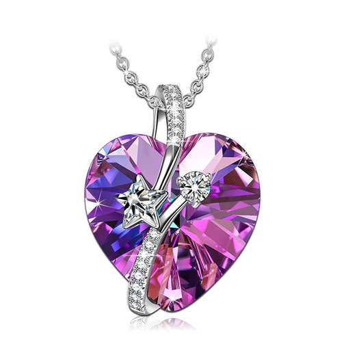  jewelry fashion in Europe and America the niche creative love crystal pendant necklace female sautoir