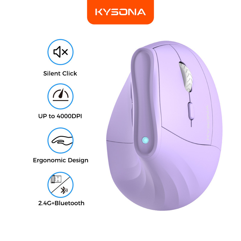 Carefully Selected Kysona Em9 Ergonomic Vertical Mouse and Keyboard, Vertical Mouse, Healthy 4000Dpi, Cross-Border