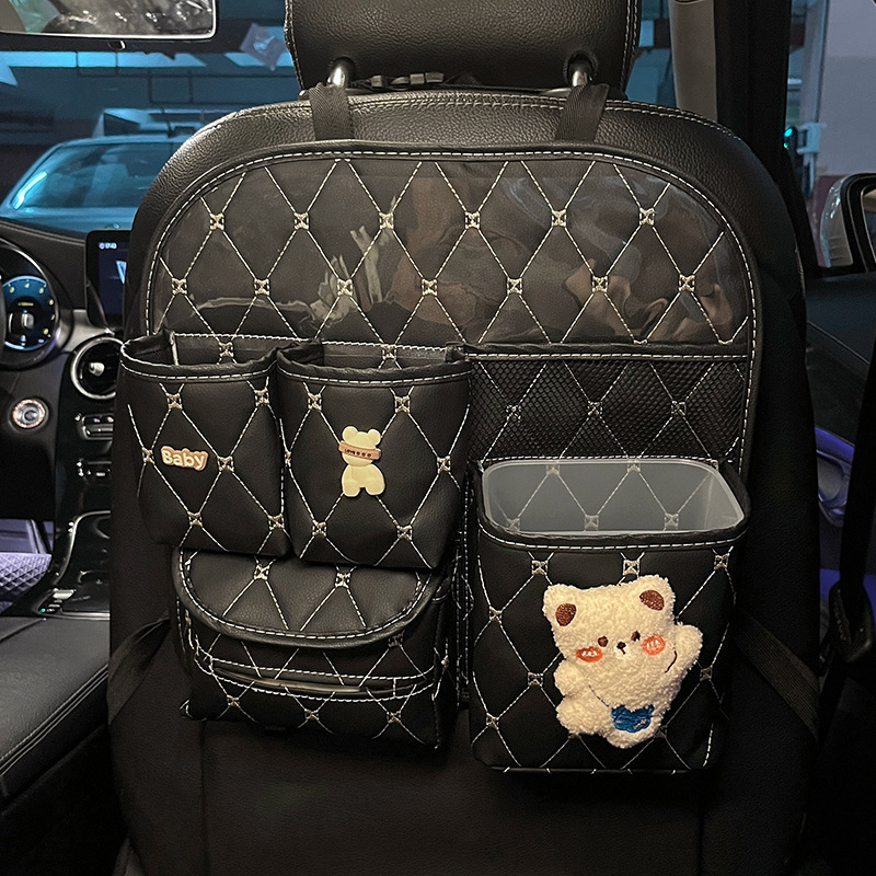 車の収納袋の後ろの列の背もたれのアニメのかわいい置物は袋の多機能の自動車の内装のティッシュの箱のゴミ箱を掛けます。|undefined
