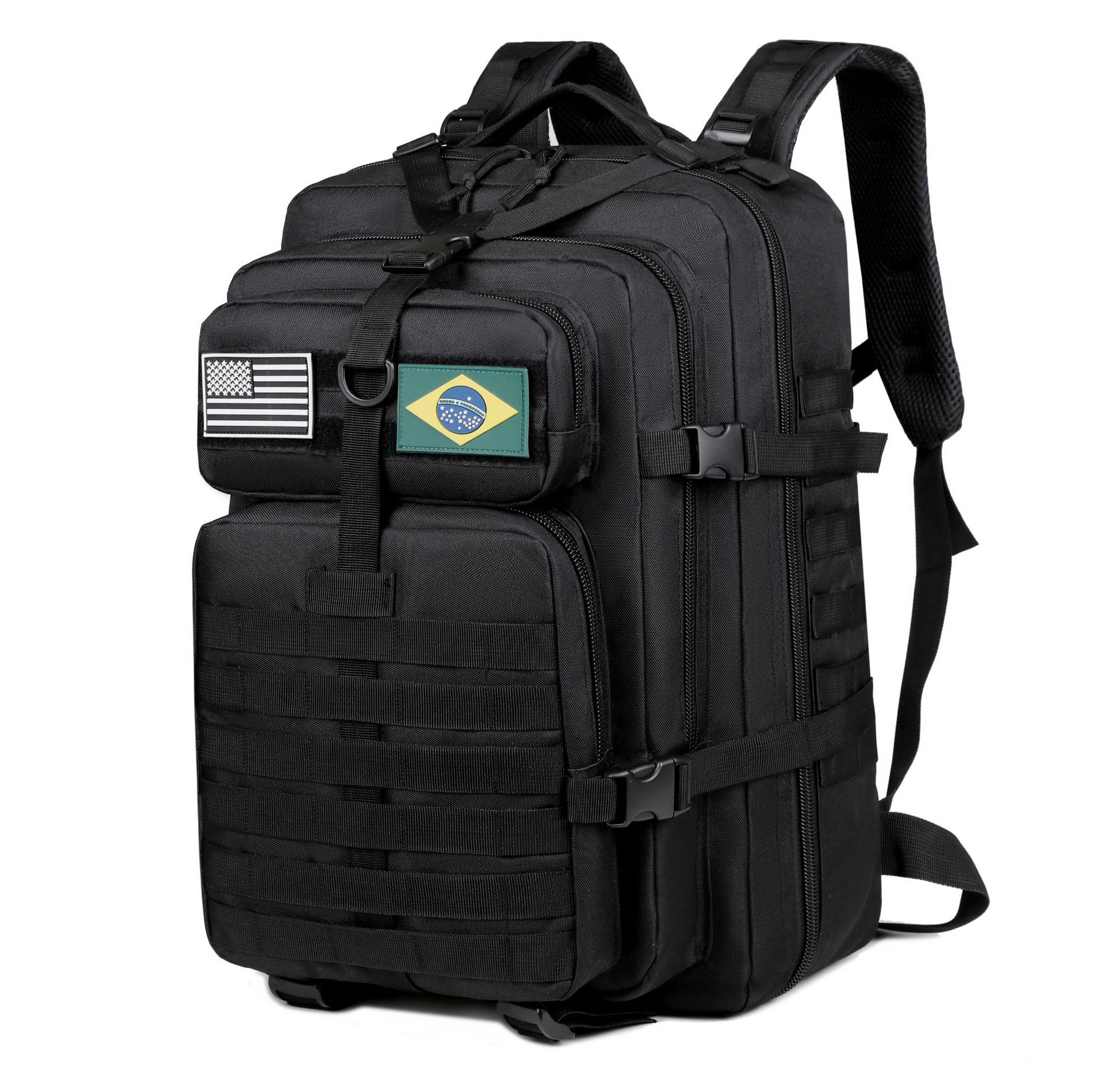 Bolsa de montañismo al aire libre camuflaje bolsa de red táctica mochila de ciclismo equipo de senderismo bolsa de red de camping mochila resistente al desgaste 3P