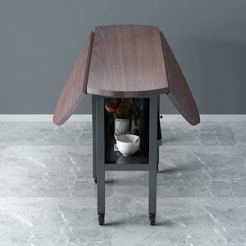 w! Folding table household small apartment foldable dining table round tabletop dining table dining table mobile simple large round tabletop