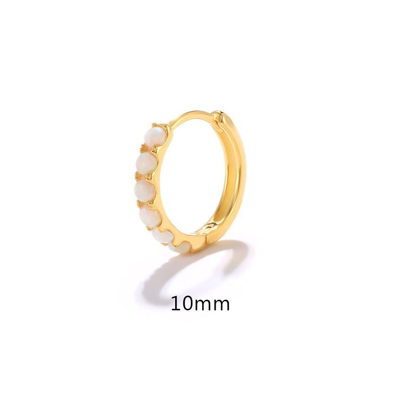Round Pattern Women'S Gender 1 Piece 925 Sterling Silver Artificial Gemstones Round Earrings