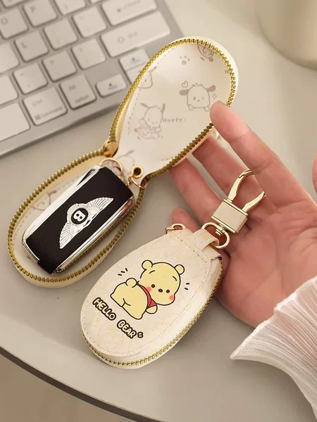 Internet Celebrity Cartoon Pacha Pooh Key Bag Anime Home Key Car Key Large Capacity Key Bag Girl New