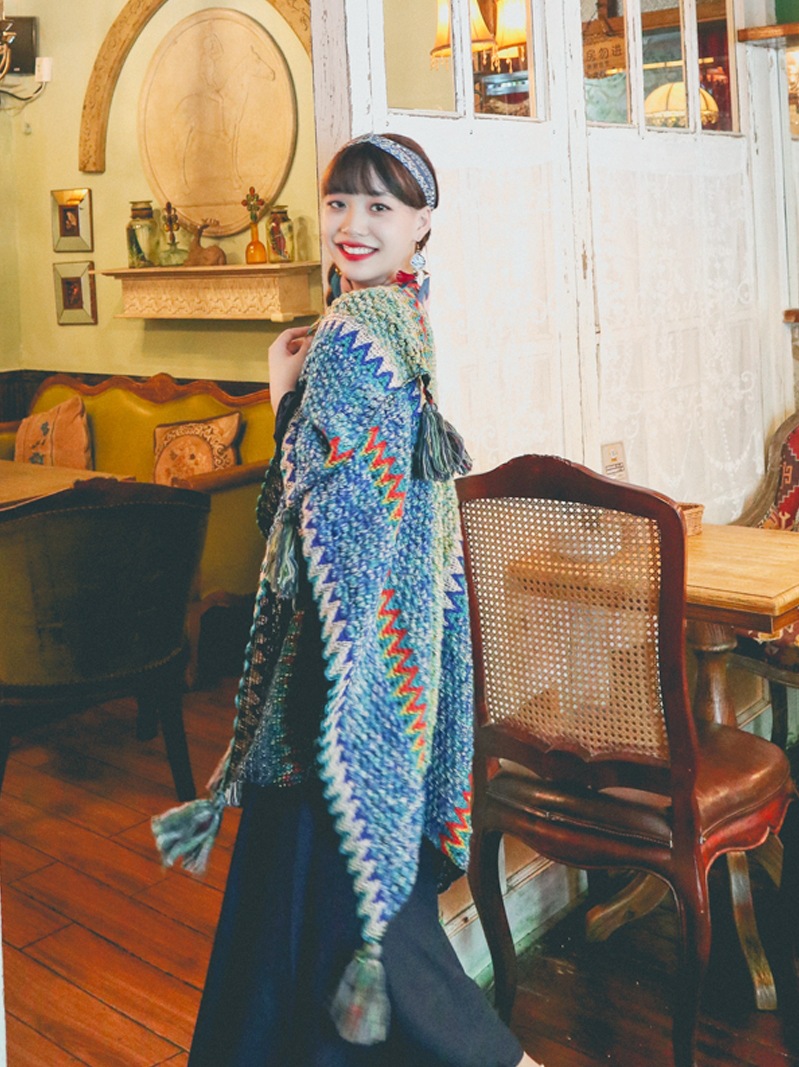 Qinghai ezera tuksneša senā pilsēta, Xizang, Xinjiang tūrisma lielizmēra šalle sieviešu šalle silta etniskā vēja apmetņa mētelis_voghion.com