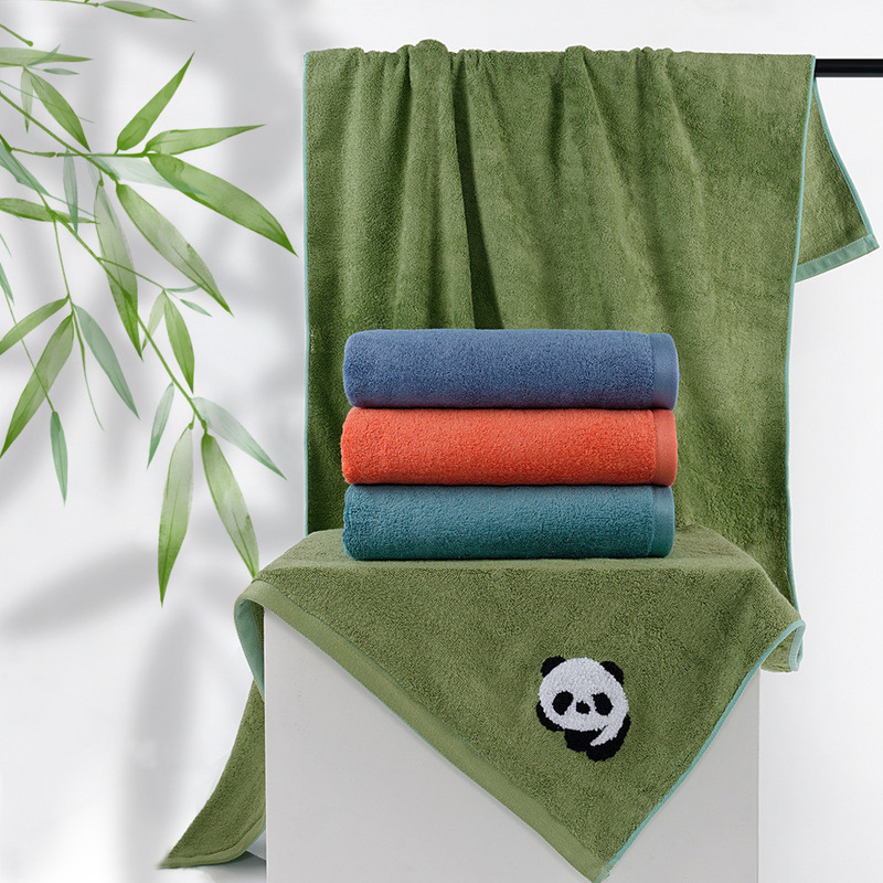 Thickened and Enlarged Bath Towel Bamboo Fiber 80*160 Soft, Water-Absorbent and Lint-Free Adult Female Bath Towel Customized Wholesale Thickened and Enlarged Bath Towel Bamboo Fiber 80*160 Soft, Water-Absorbent and Lint-Free Adult Female Bath Towel Customized Wholesale