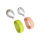 Ingot fork spoon Children Baby fruit fork 2 learn to eat rice spoon 316 stainless steel elbow fork spoon suit children's fork spoon
