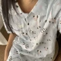 春季短袖宽松卡通长裤