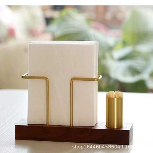 Solid wood creative vertical paper towel holder cafe hotel restaurant tabletop napkin holder simple dining table paper napkin holder