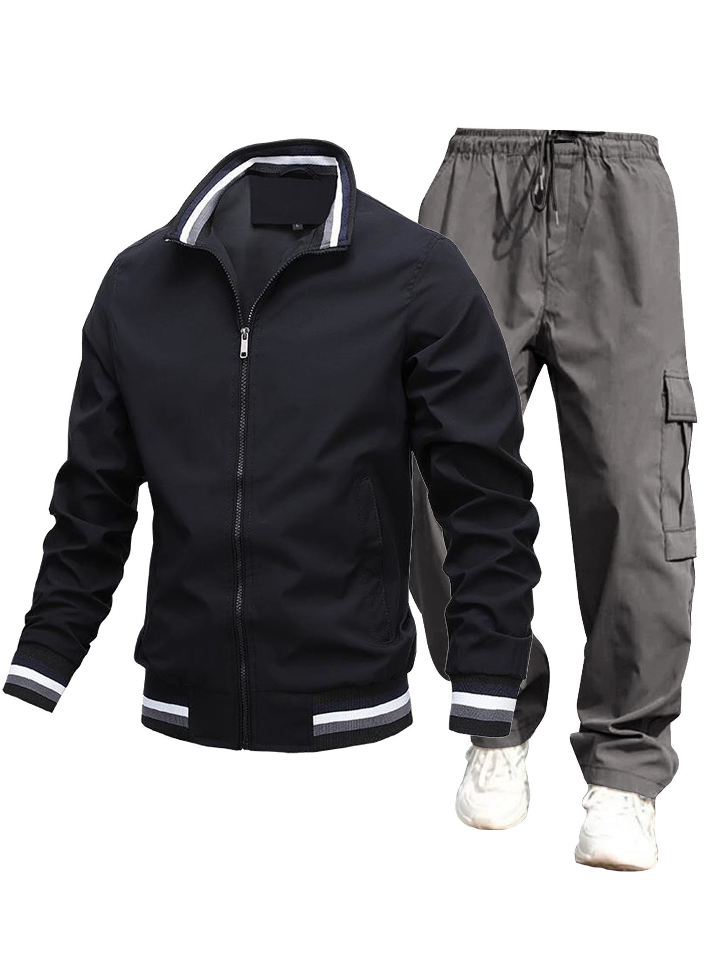 Herrenbekleidung 2024 neuer trendiger Herren-Herbst- und Winter-Freizeitmantel Modetrendmantel Herrenoberteile dünne Jacke Anzug_voghion.com