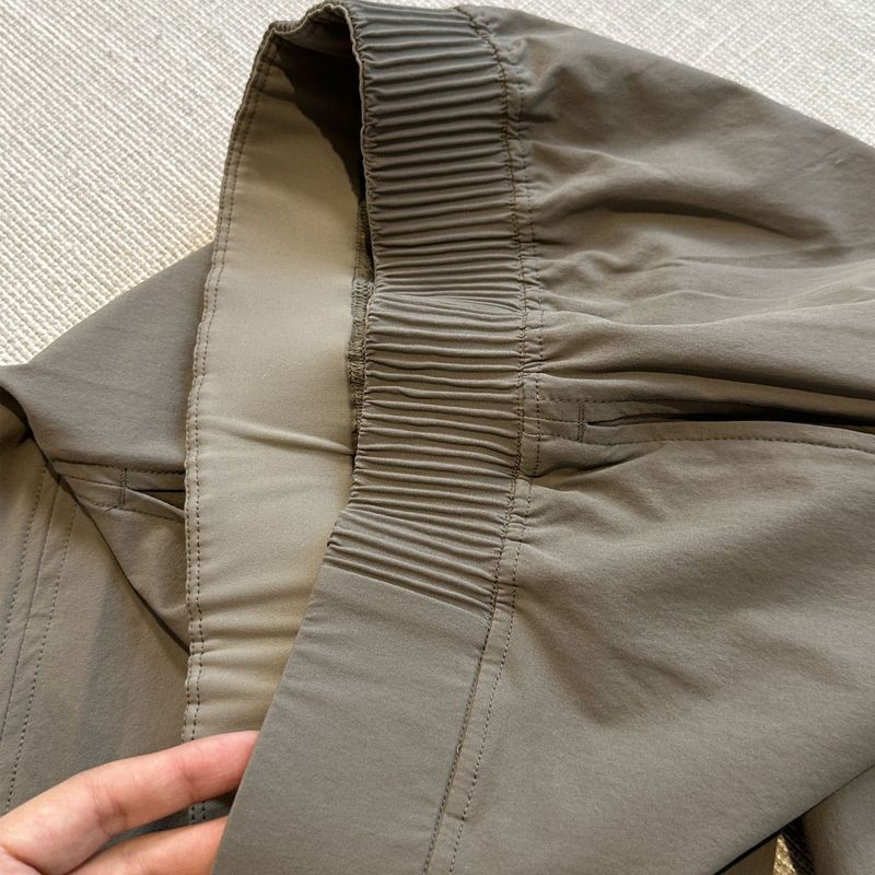 サイドシームステッチ軽量ストレートパンツ夏カジュアルレディースハイウエストスリット防水ワイドレッグパンツ jby163502|undefined