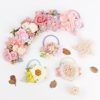 Children's brand cute fresh hair rope for princess, flowered, simple and elegant design