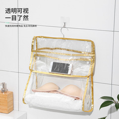 透明バスルーム収納袋バスルームシャワー衣類タオル収納袋肥厚 PVC 防水収納ハンギングバッグ