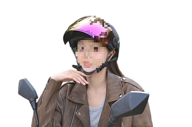 3C Certified Electric Motorcycle Helmet Cute Sunscreen UV Half Helmet