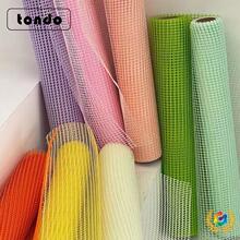 ✅唐德 方格网镂空格格网批发 花束包装网纱包装纱花店花艺包装材