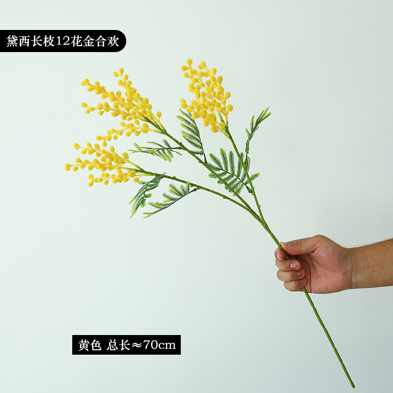 国境を越えた売れ筋模擬アカシアぬいぐるみ造花ホームウェディング装飾装飾品ハイエンド模擬花卸売|undefined