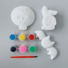 石膏娃娃儿童玩具迷你款白坯彩绘涂鸦男孩女孩DIY涂色夜市摆摊货