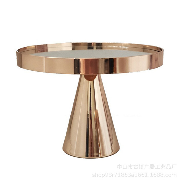 European -style golden cake shelf glass mirror tray wedding party…